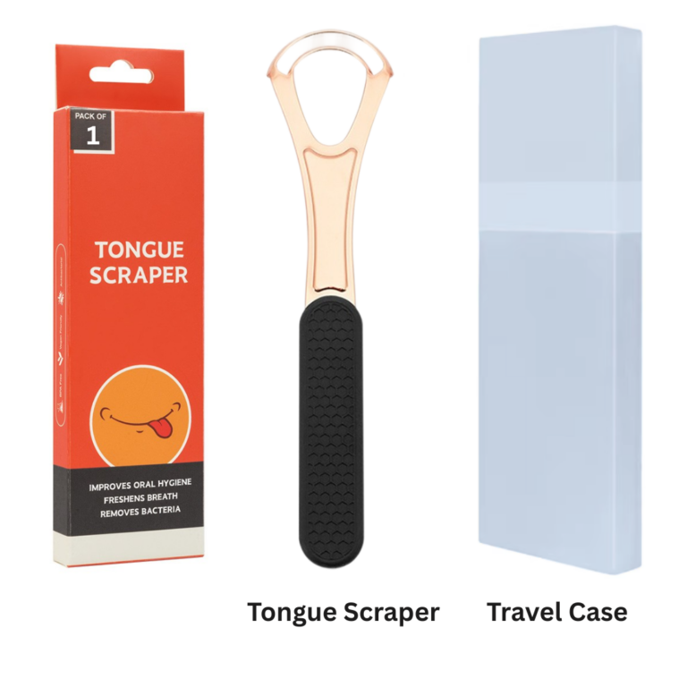product view - stainless steel tongue scraper